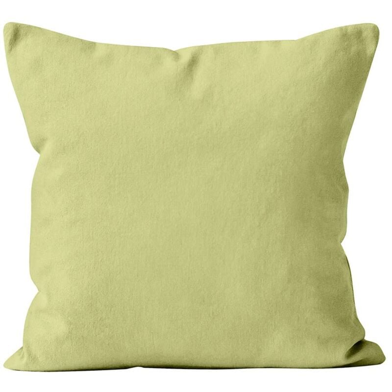 foto del prodotto soleil d ocre federa per cuscino, poliestere, verde verde limone , 40 x 40 cm