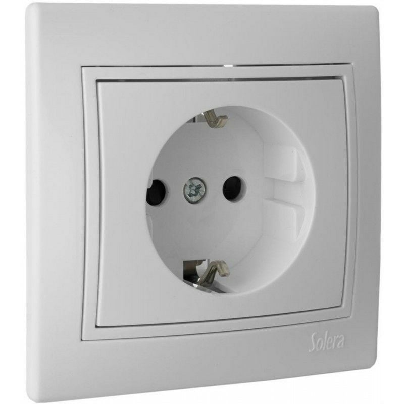 foto del prodotto solera 42943 base bipolare con t t laterale 16a 250v s.europa, 50 w, 250 v, neutro