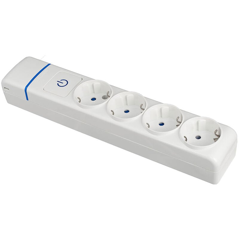 foto del prodotto solera blocco multiprise 4 prese 16 2p t 16 16a 250v fralatn interruttore luminoso fralatn polycarbonate bianco