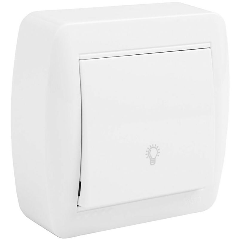 foto del prodotto solera buttone di luce da parete 74x72x28mm superficie bianca