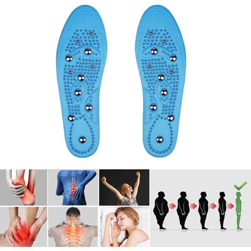 foto del prodotto solette magnetiche, 1 paio di solette magnetiche per digitopressione magnetica, solette per massaggi per uomini donne solette magnetiche, prevenzione