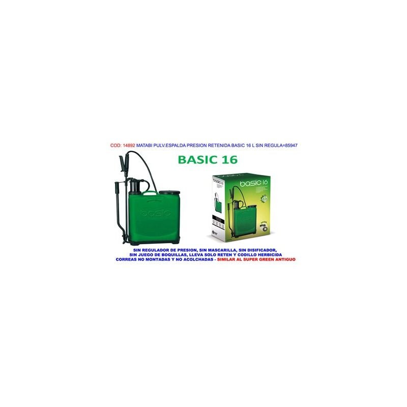 foto del prodotto solfatore a pressione trattenuta matabi basic 16 l 85947