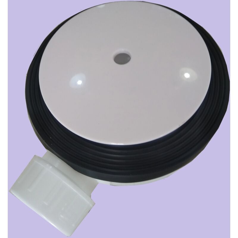 foto del prodotto solidstone nuova piletta max ribassata in pvc per piatto doccia slim foro da 90 mm con tappo bianco