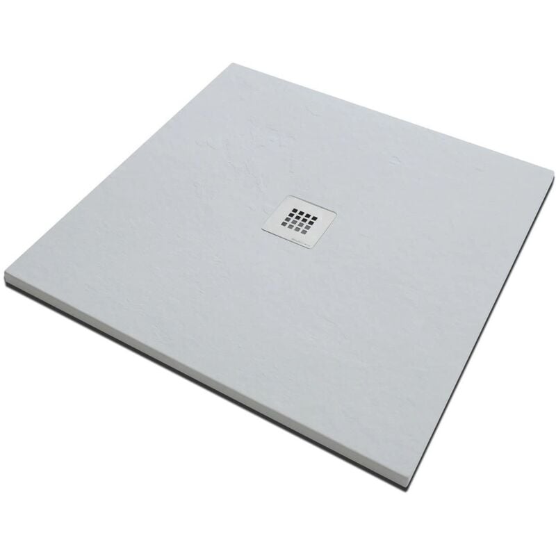 foto del prodotto solidstone piatto doccia in pietra alto 2,8cm bianco 70x70
