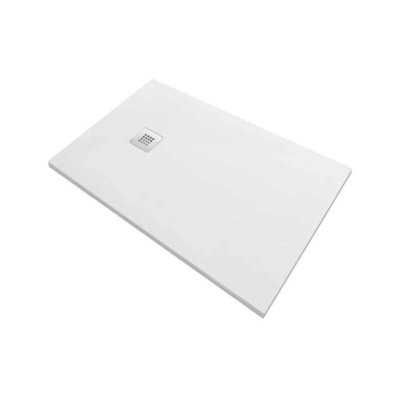 foto del prodotto solidstone piatto doccia in pietra alto 2,8cm bianco 80x150