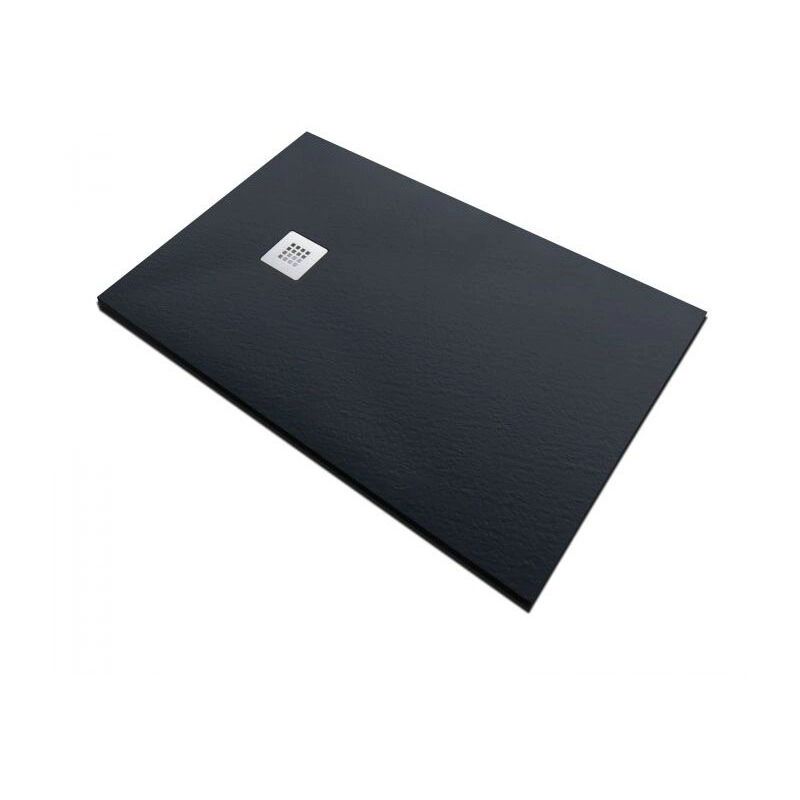 foto del prodotto solidstone piatto doccia in pietra nero profondo 70x90