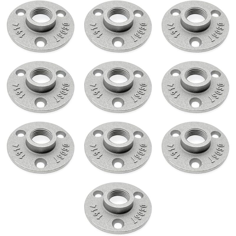 foto del prodotto sollbry 10 flange per pavimento filettate in lega di alluminio da 1 2 pollice per filettatura di tubi da 15 mm, flange per pavimento per tubi