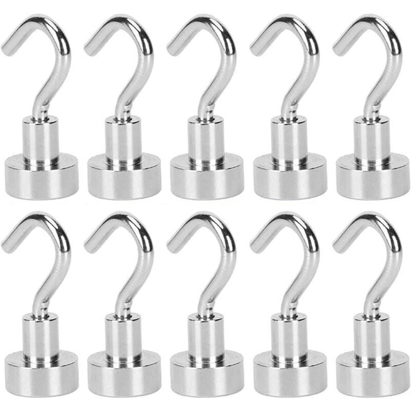 foto del prodotto sollbry 10 ganci magnetici potenti, ganci magnetici, ganci magnetici con magneti al neodimio per cucina, frigorifero, ufficio, camera da letto,