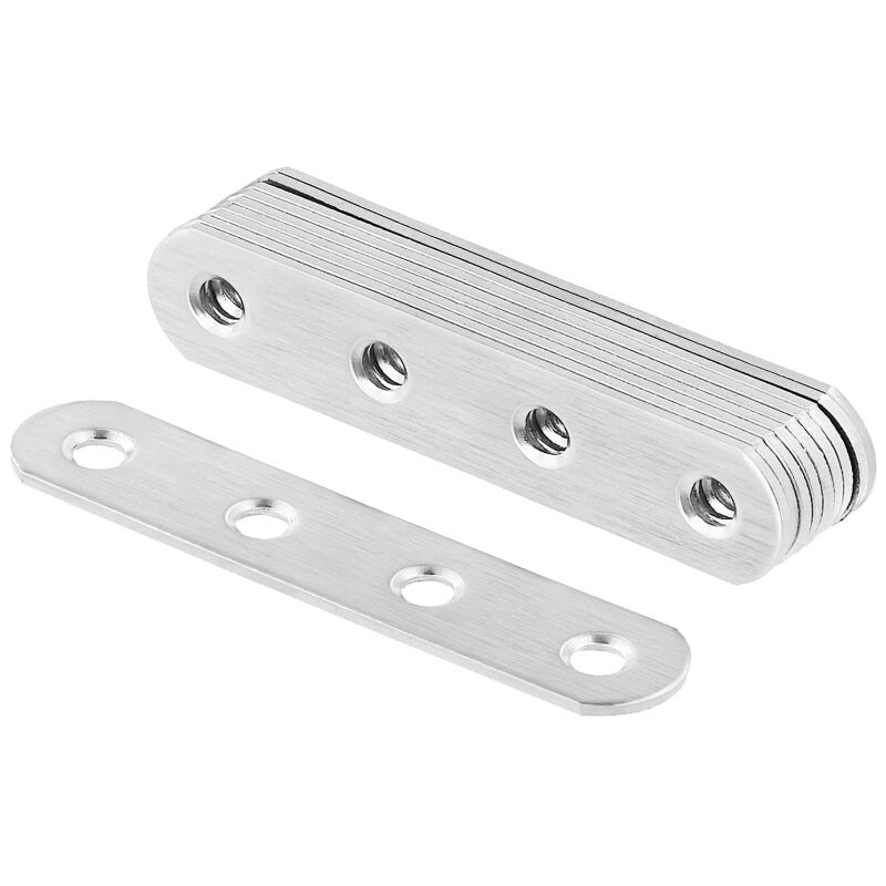 foto del prodotto sollbry 10 pezzi 77x16x2mm staffe di giunzione, staffe di fissaggio piatte e dritte, piastre di giunzione in acciaio inossidabile, piastra di