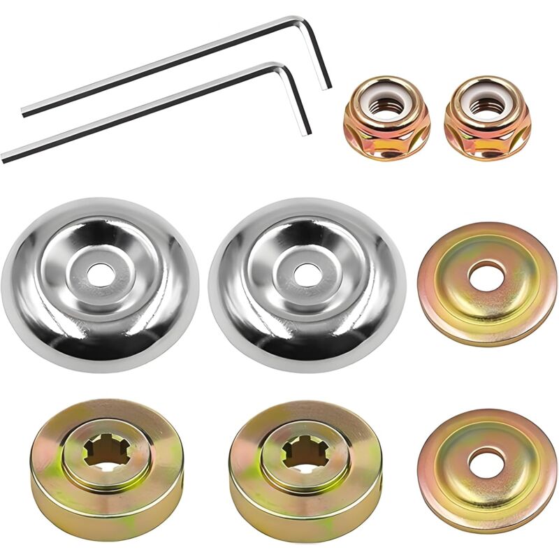 foto del prodotto sollbry 10 pezzi di accessori universali per testina decespugliatore, kit di fissaggio per dado lama e dado per testina decespugliatore universale,