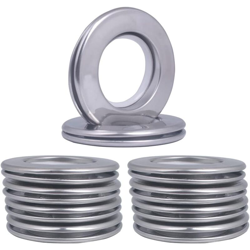 foto del prodotto sollbry 10 pezzi di occhielli per tende, anelli per tende in metallo con diametro interno di 42 mm, con occhielli, tende con occhielli romani per
