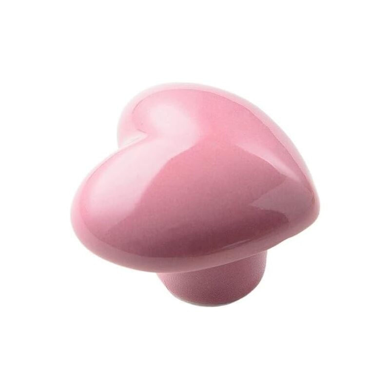 foto del prodotto sollbry 10 pezzi maniglia per porta maniglia per mobile in ceramica a forma di cuore colorato maniglia per mobiletto colore rosa dimensioni 40 
