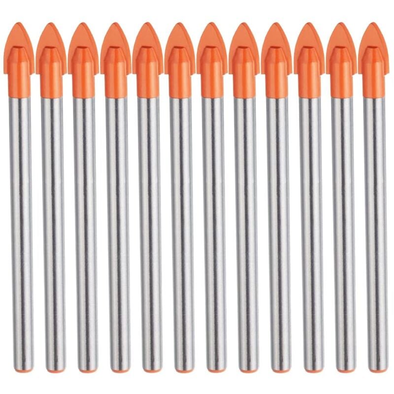 foto del prodotto sollbry 10 punte per trapano per piastrelle in vetro da 6 mm, punta da 6 mm per materiali duri e fragili per forare piastrelle, vetro, ceramica,