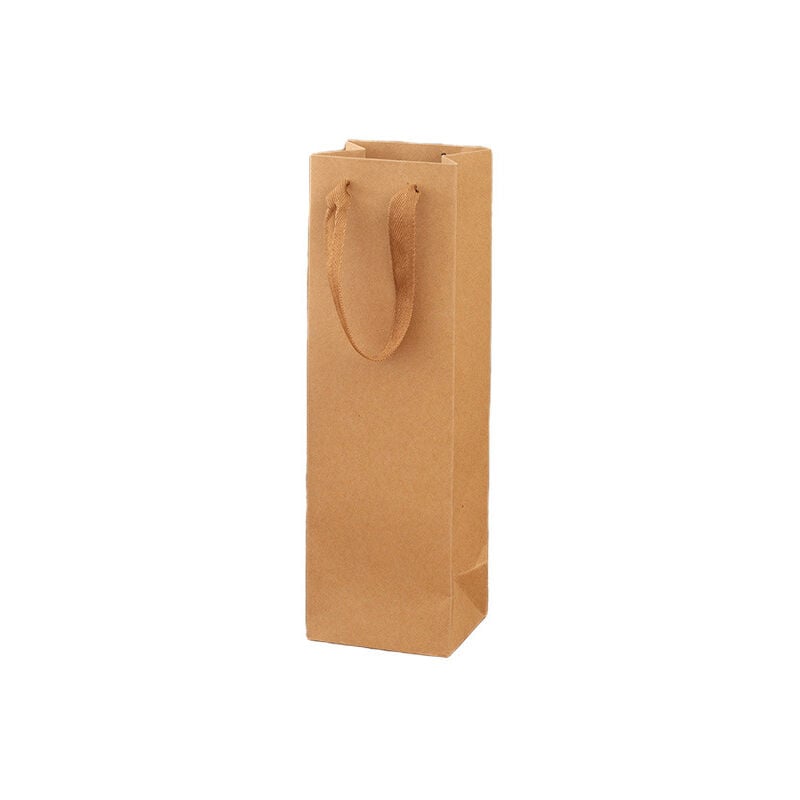 foto del prodotto sollbry 10 sacchetti di carta kraft, adatti per bottiglie singole e doppie di vino, champagne, whisky, feste con alcolici, matrimoni, sacchetti