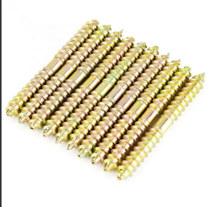 foto del prodotto sollbry 10 viti a doppia filettatura, connettore per mobili in legno, vite autofilettante a doppia estremit filettata, bullone, tassello, vite per
