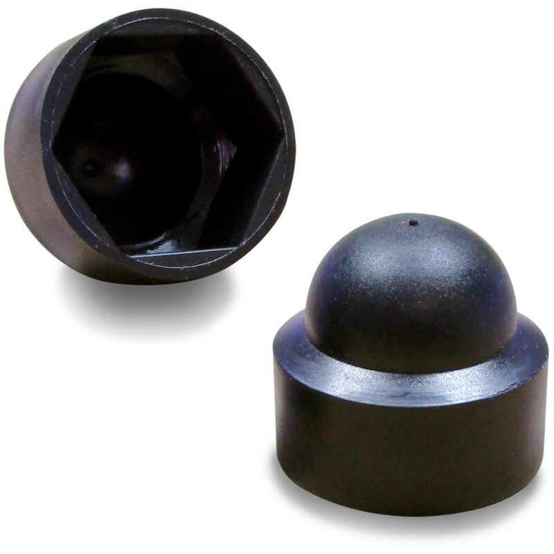 foto del prodotto sollbry 100 pezzi copridado di protezione m8 chiave da 13 mm plastica nera