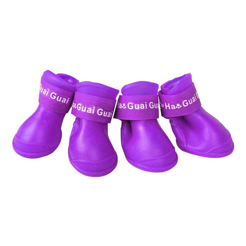 foto del prodotto sollbry 12 pezzi di stivali in silicone per cani, antiscivolo, impermeabili, adatti a tutte le stagioni, per pavimenti caldi, neve, fango e pioggia.
