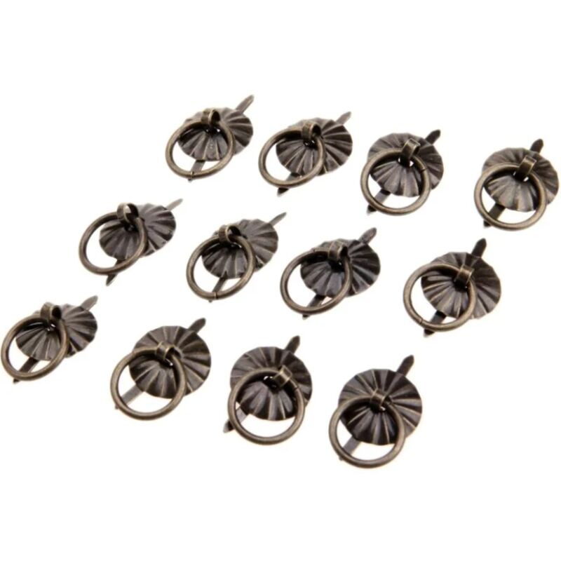 foto del prodotto sollbry 12 pezzi pomelli per porte e cassetti maniglia per mobili in bronzo con viti per mobili retr , cassettiera e armadietto