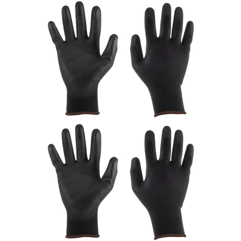 foto del prodotto sollbry 2 paia di guanti da lavoro antiscivolo in nylon rivestito in gomma da 24 cm per installazione e riparazione di apparecchiature elettroniche