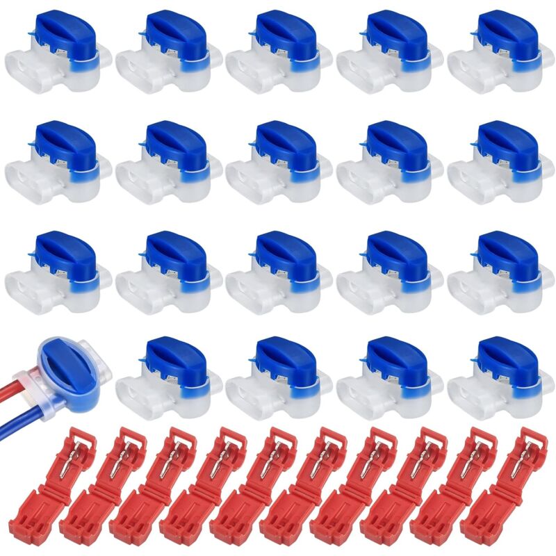 foto del prodotto sollbry 20 connettori per cavi per robot tagliaerba, connettori per cavi riempiti di resina, connettori riempiti di gel per robot tagliaerba da