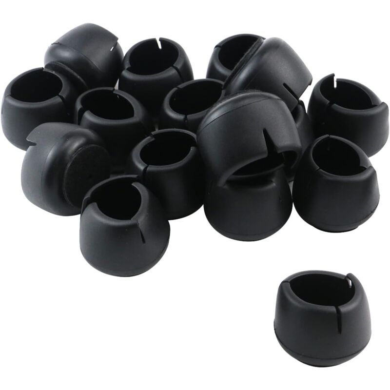 foto del prodotto sollbry 20 pezzi di cuscinetti per mobili in silicone nero con feltrini, protezioni per pavimenti antiscivolo per divani, sedie e gambe del tavolo