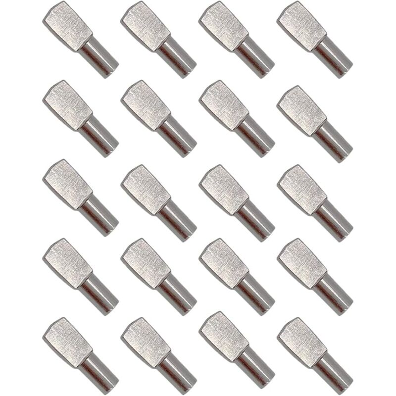 foto del prodotto sollbry 20 pezzi di pioli di supporto per mensole, perni per mensole, supporti per mensole in metallo nichelato, staffe per mensole per accessori da