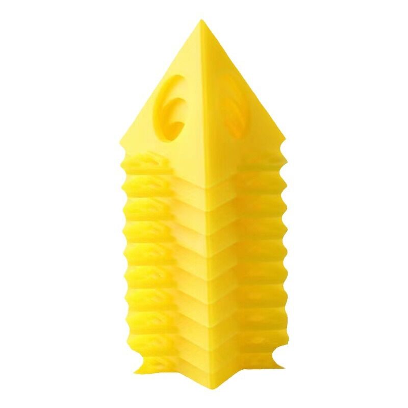 foto del prodotto sollbry 20 pezzi di staffe piramidali triangolari per alzate delle ante degli armadietti, cono giallo, supporto per alzate delle ante in tela,