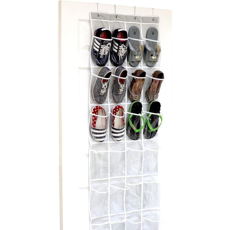 foto del prodotto sollbry 24 tasche organizer trasparente per scarpe da appendere alla porta