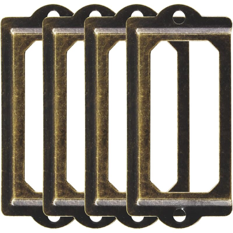 foto del prodotto sollbry 30 etichette per scaffali in metallo bronzo retr , porta etichette per cassetti, portaoggetti con viti, porta etichette per scaffali 70 mm
