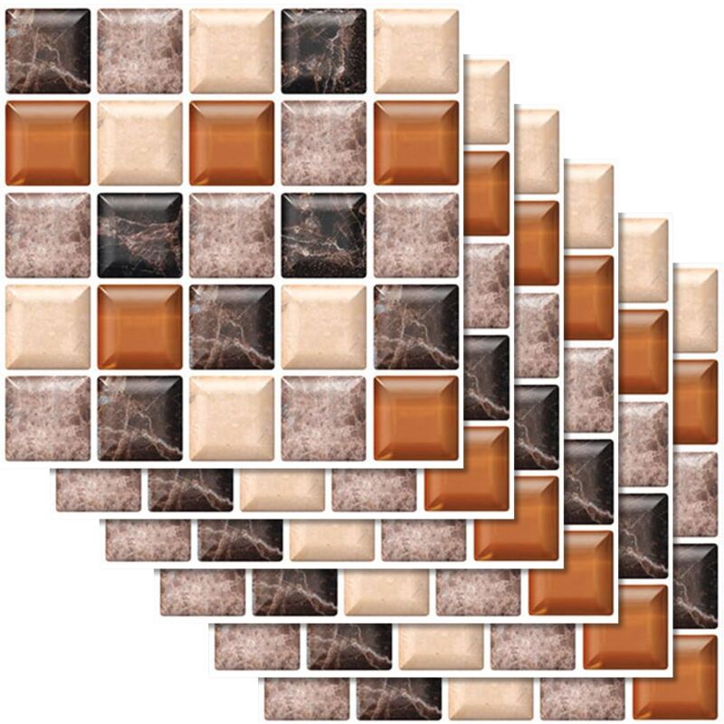 foto del prodotto sollbry 30 pezzi adesivi per piastrelle autoadesivi, adesivi per piastrelle in marmo impermeabili, decorazioni da parete per cucina e bagno, 20x20