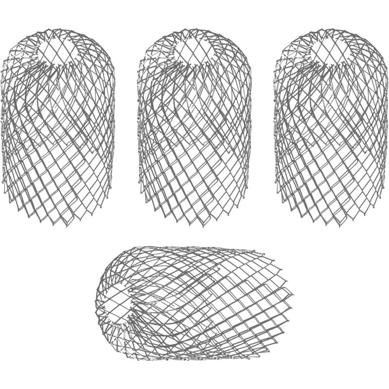 foto del prodotto sollbry 4 filtri per grondaie flessibili in alluminio diametro 8 cm griglia a maglie fermafoglie copertura per grondaia protezione dalle foglie del