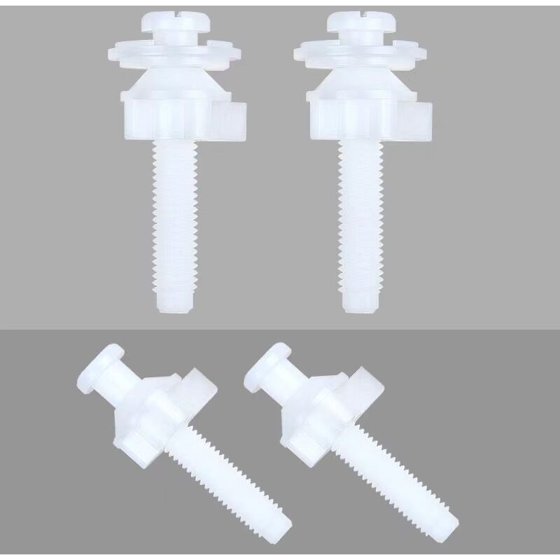 foto del prodotto sollbry 4 viti per sedile wc, bulloni di plastica bianchi di ricambio per il fissaggio dell hardware