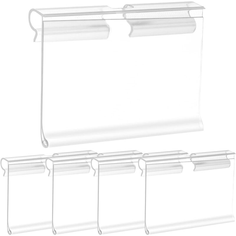 foto del prodotto sollbry 40 porta etichette in plastica per vendita al dettaglio, in pvc trasparente, con gancio 60 x 42 mm 
