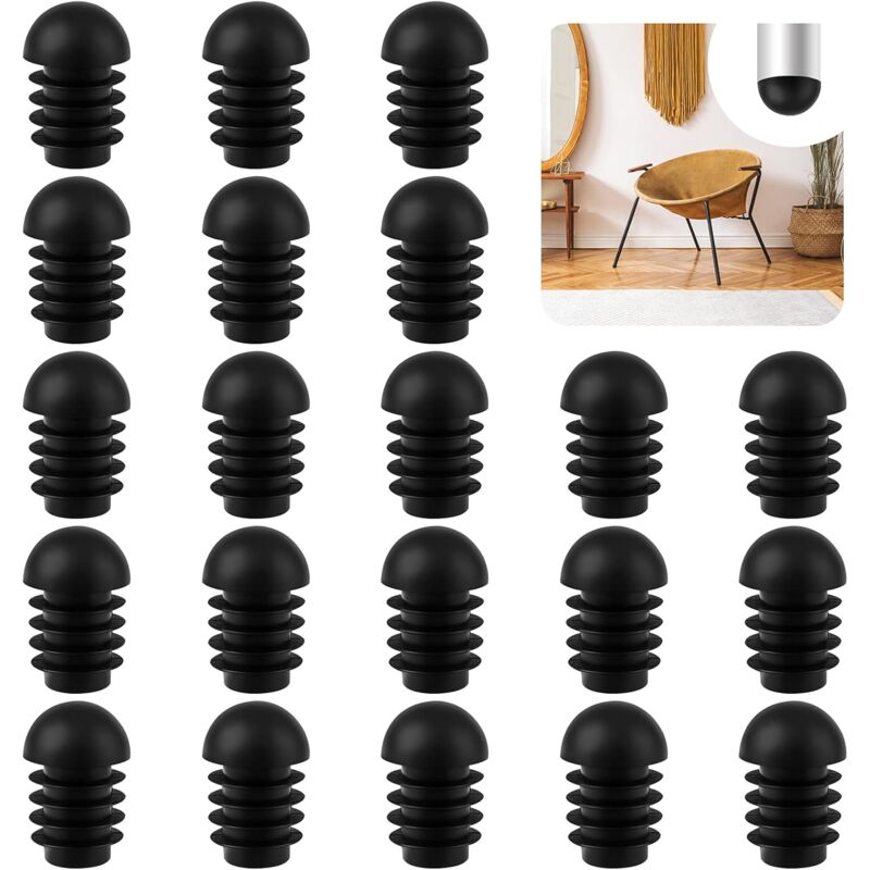 foto del prodotto sollbry 50 pezzi di protezioni per gambe di sedie, tappi per gambe di sedie da 19 mm, coprigambe per sedie, tappi per gambe di sedie con ingresso