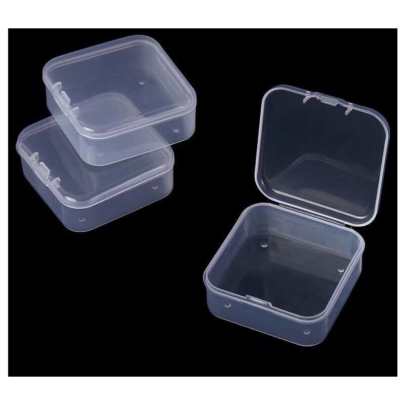 foto del prodotto sollbry 6 mini scatole di plastica trasparenti per riporre piccoli oggetti, perline e biglietti da visita
