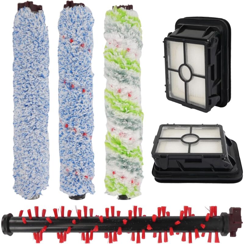 foto del prodotto sollbry accessori per bissel crosswave 3 in 1, 4 rulli spazzola multifunzione 2 filtri di ricambio per aspirapolvere bissel crosswave