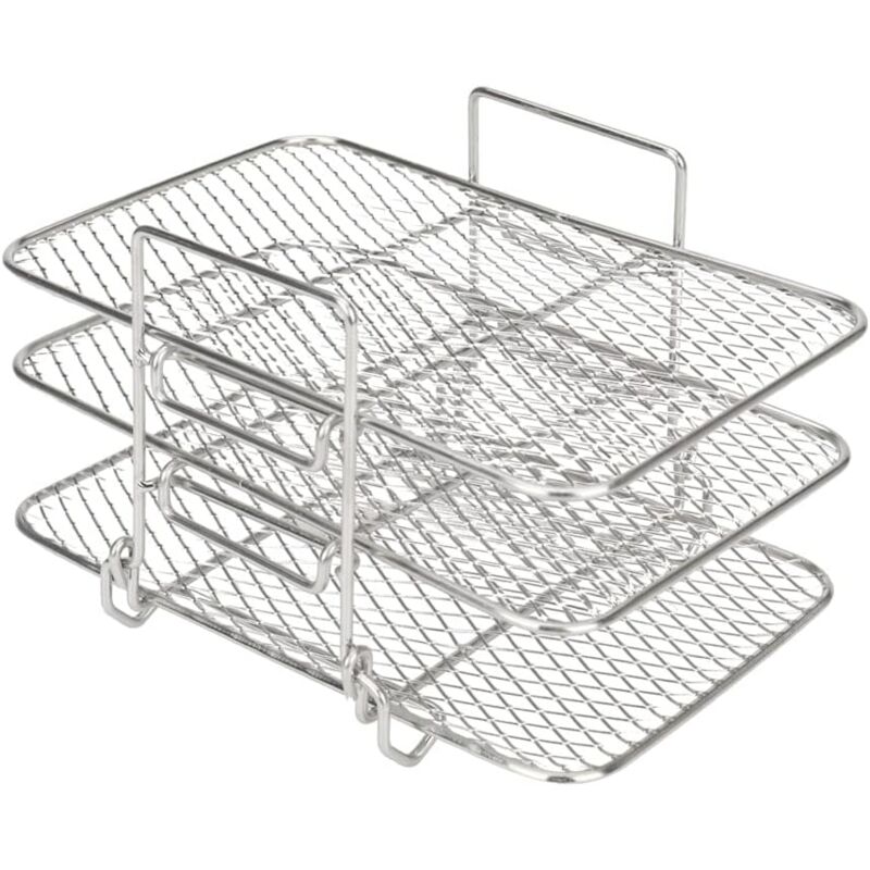 foto del prodotto sollbry accessorio multifunzione per griglia per friggitrice ad aria in acciaio inossidabile 304