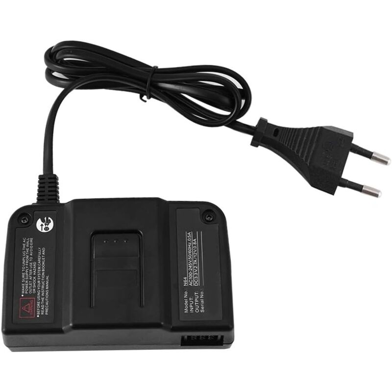 foto del prodotto sollbry adattatore ca, alimentatore di ricambio ad alta efficienza, protezione di sicurezza, adattatore ca per 64 n64, lunghezza cavo 1,2 m spina