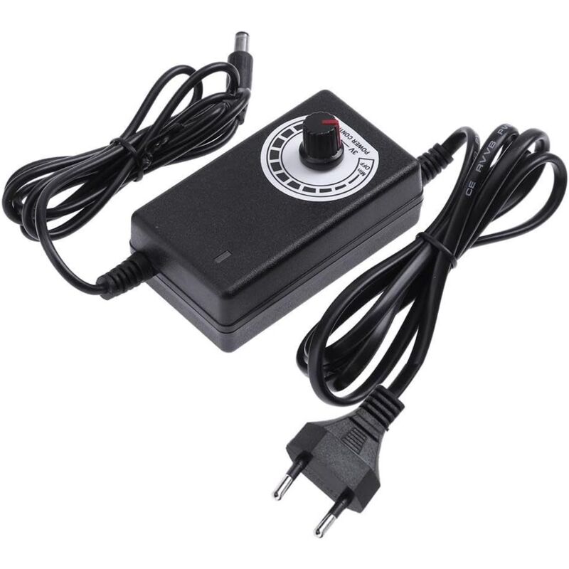 foto del prodotto sollbry adattatore ca cc 3 12v 2a adattatore di alimentazione regolabile per regolazione di luce temperatura velocit regolatore di velocit del