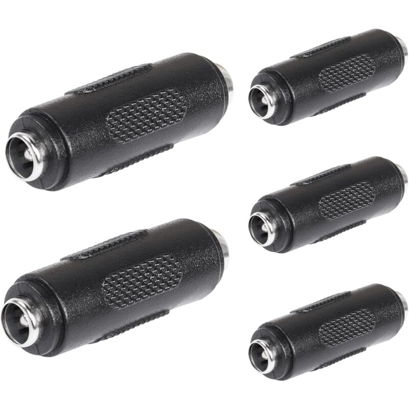 foto del prodotto sollbry adattatore di alimentazione cc da 4 pezzi, connettore femmina femmina, jack femmina femmina, adattatore cc da 5,5x2,1 mm, dritto