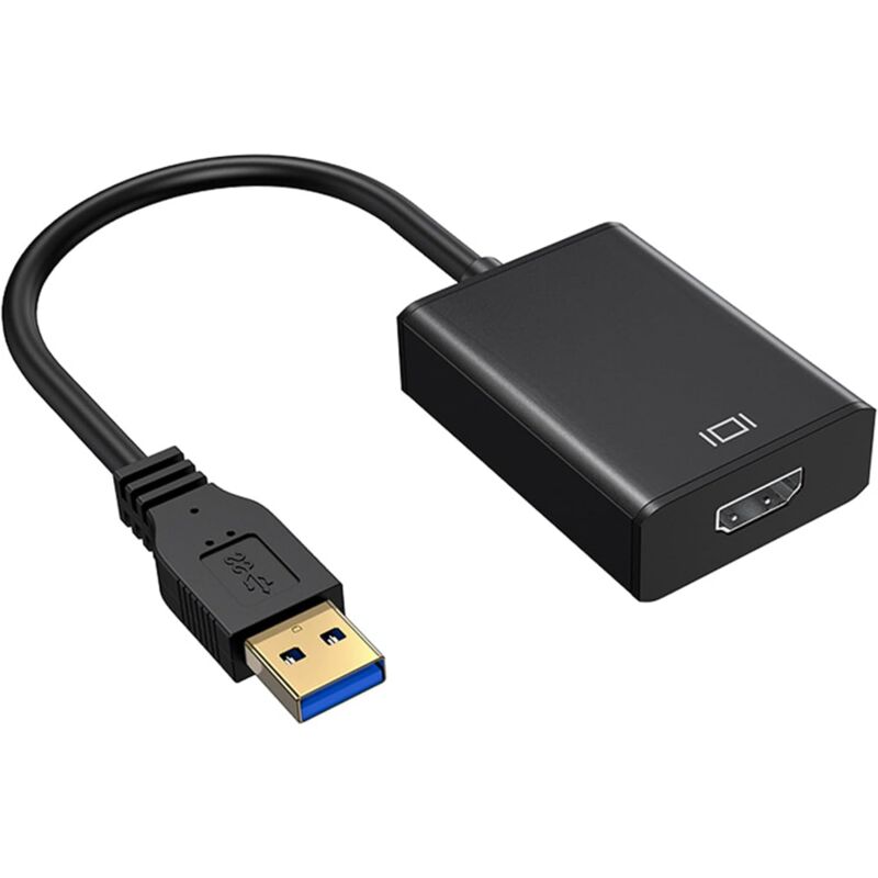 foto del prodotto sollbry adattatore display usb compatibile con cavo da 3.0 a display, convertitore audio video 1080p per pc, laptop, tv nero 