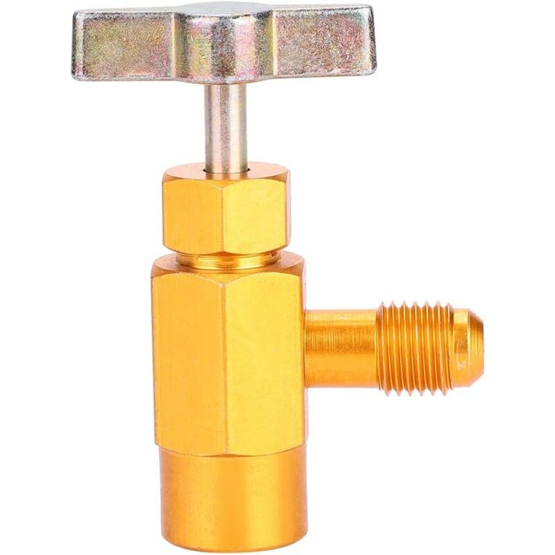 foto del prodotto sollbry adattatore filettato sae da 1 4 r 134a r 134 ac rubinetto refrigerante valvola erogatrice utensile filettatura acme da 1 2 