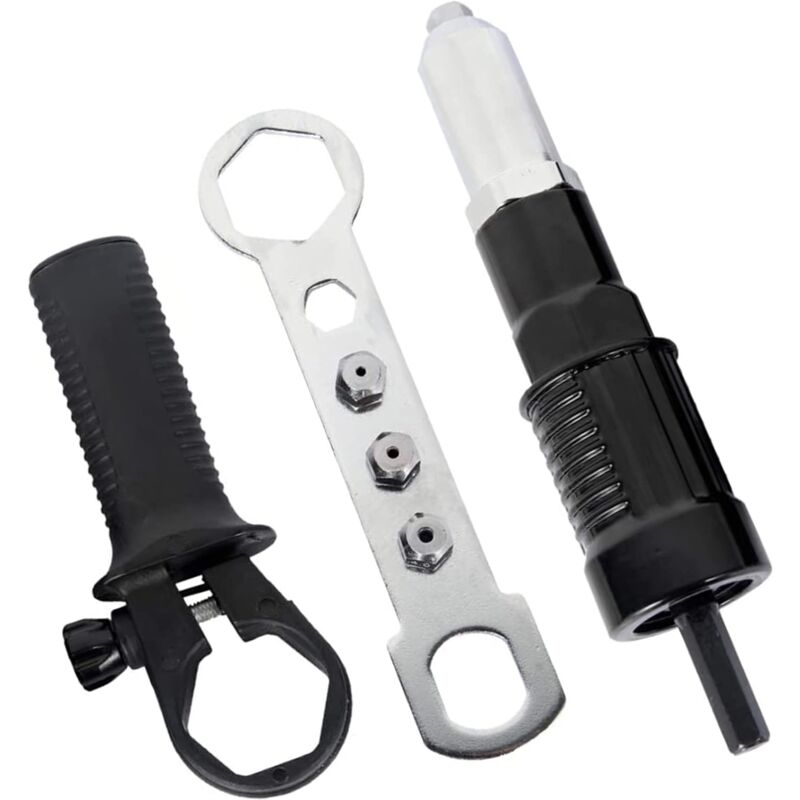 foto del prodotto sollbry adattatore per rivettatrice elettrica, adattatore per trapano a rivetti, utensile per inserti rivettatrice con testa per rivetti da