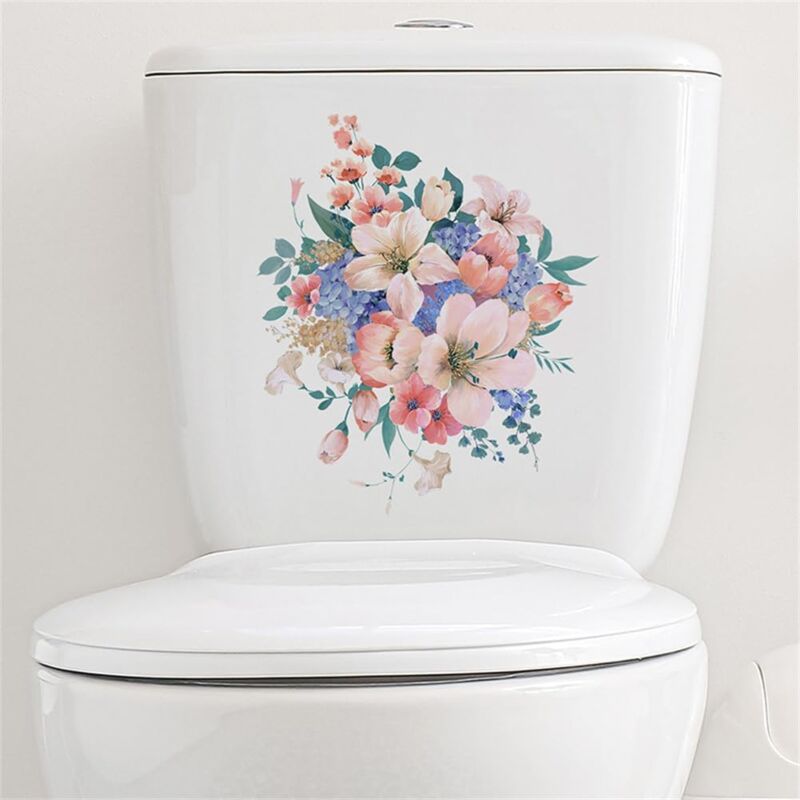 foto del prodotto sollbry adesivi per sedile wc con motivo floreale, adesivi per sedile wc, decorazioni per wc
