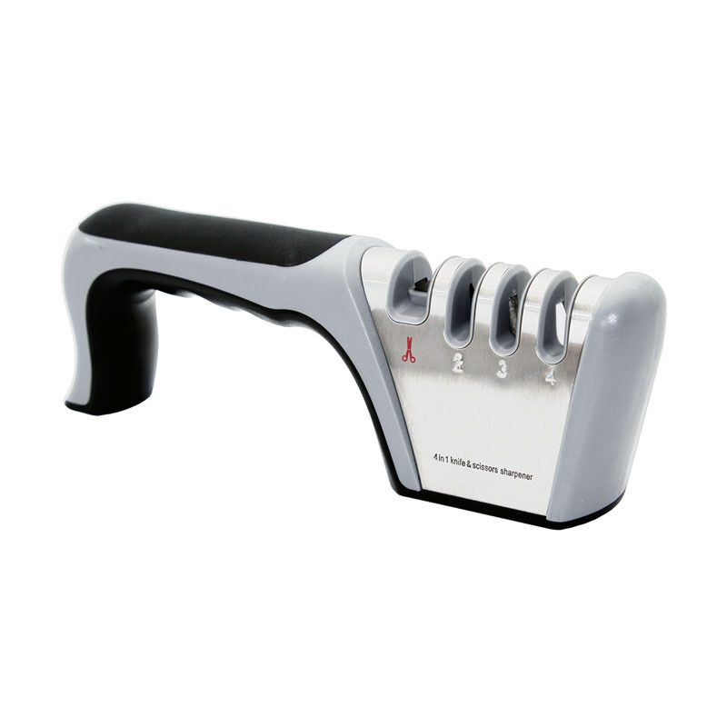 foto del prodotto sollbry affilacoltelli, 4 in 1 e design ergonomico, affilacoltelli per lucidare, affilare e riparare coltelli da cucina, forbici e altri coltelli