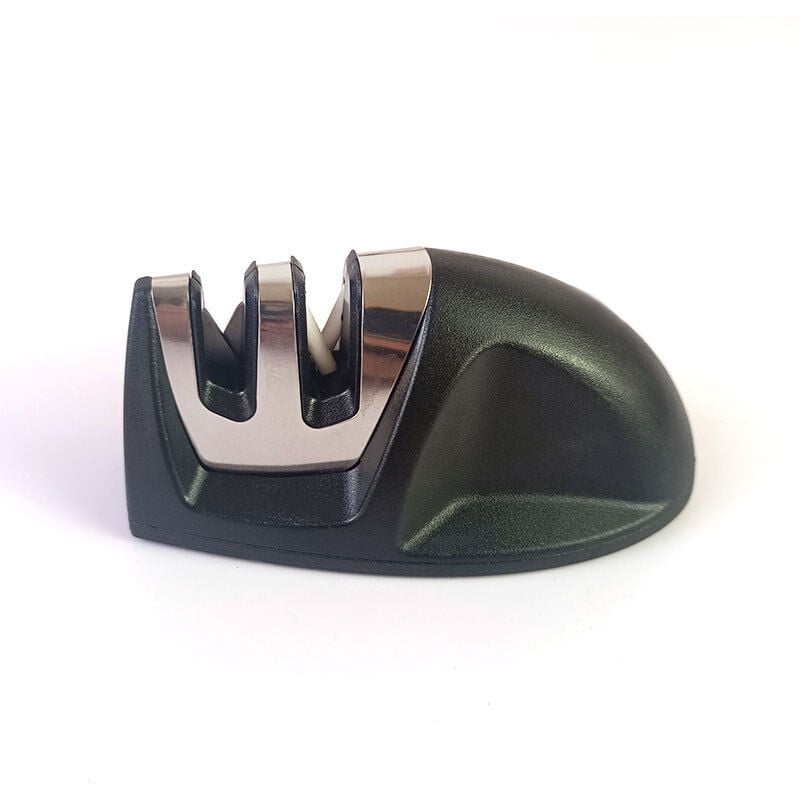 foto del prodotto sollbry affilacoltelli da cucina professionale, manuale, per coltelli in acciaio inox e ceramica di tutte le dimensioni, base antiscivolo, nero
