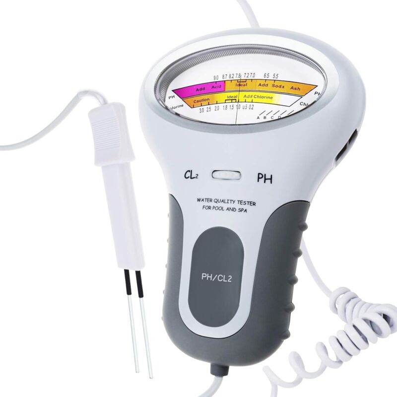 foto del prodotto sollbry analizzatore portatile per analisi della qualit dell acqua, misuratore di cloro e ph, tester per piscine, monitoraggio e analisi