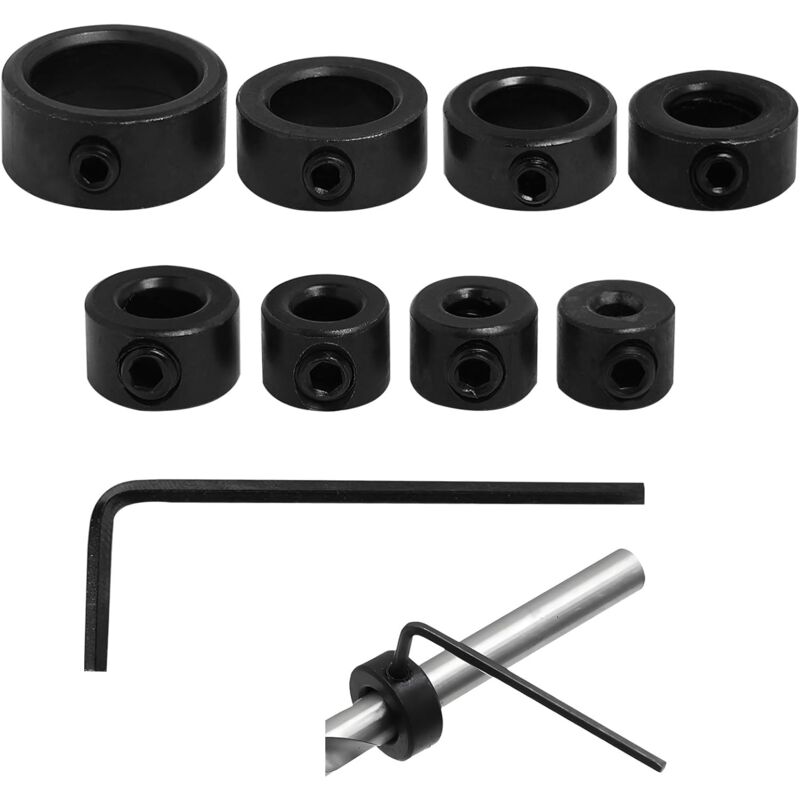 foto del prodotto sollbry anello di arresto di diametro 3 16 mm, anello di arresto di profondit di foratura preciso, set di anelli di posizionamento per vari