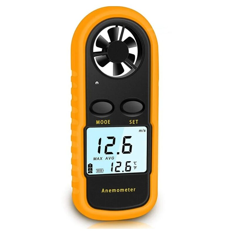 foto del prodotto sollbry anemometro portatile digitale ad alta precisione 5 con retroilluminazione lcd, anemometro portatile per esterni, havc, droni