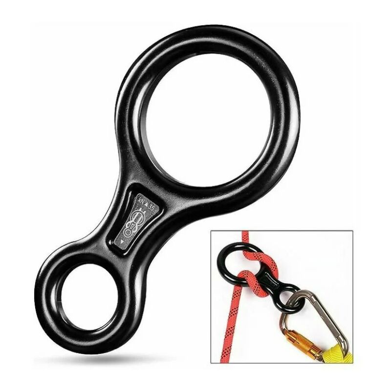 foto del prodotto sollbry attrezzatura di discesa da 35 kn, discensore, arrampicata, figura a 8, dispositivo di discesa in corda doppia per attivit ricreative